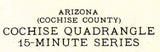 1943 Topo Map of Cochise Arizona Quadrangle