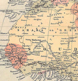 1874 Map of Africa