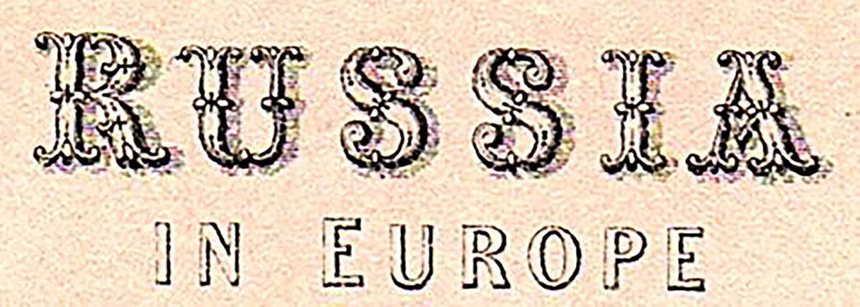 1874 Map of Russia in Europe