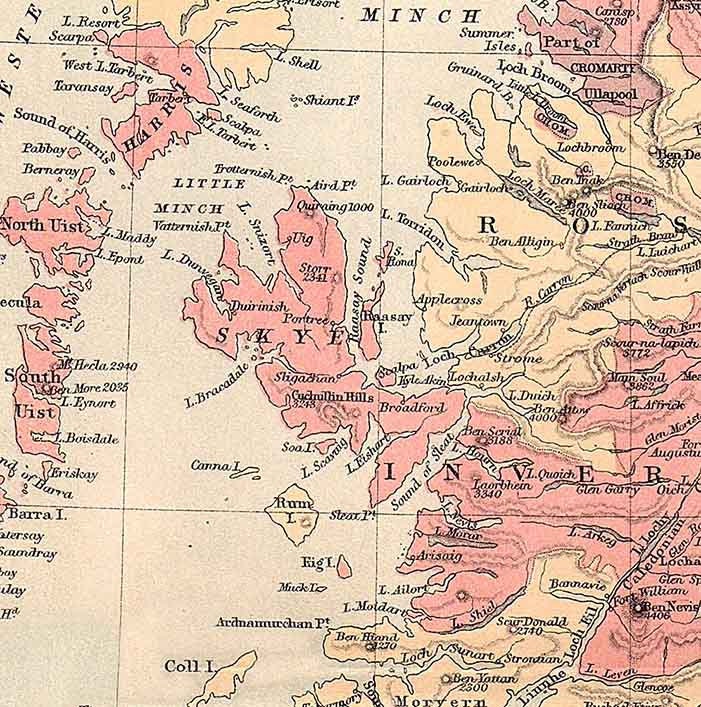 1874 Map of Scotland