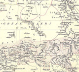 1885 Map of Africa Europe Arabia
