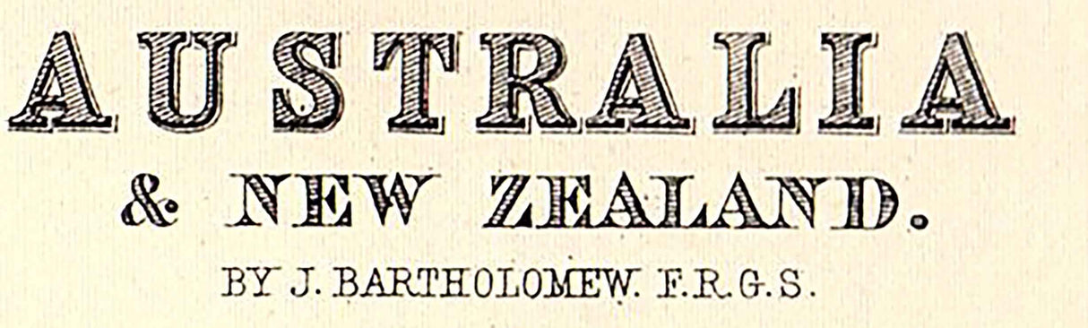 1885 Map of Australia and New Zealand