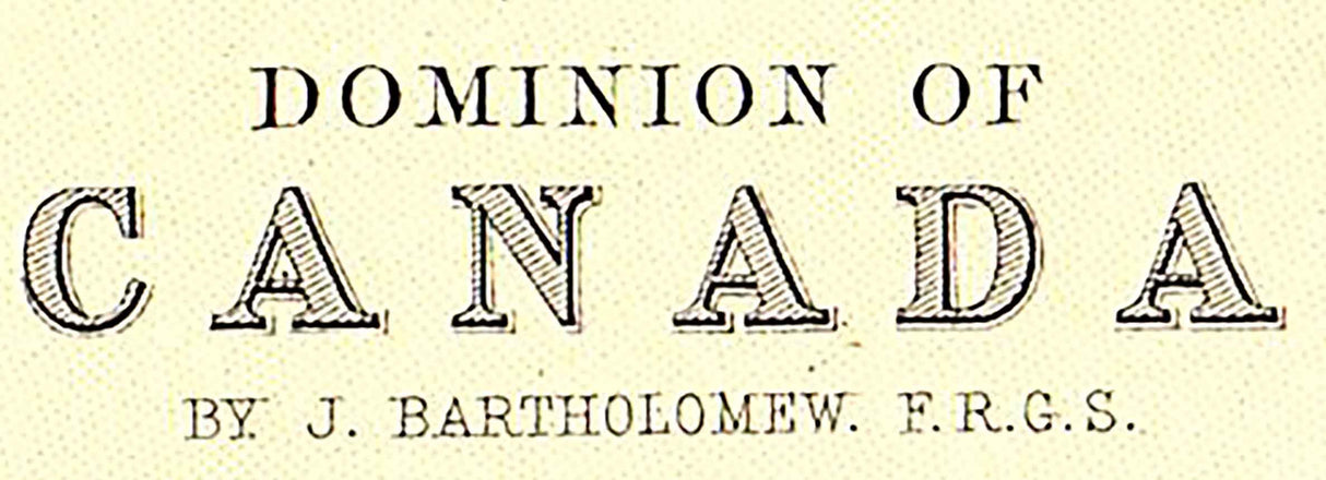 1885 Map of Canada