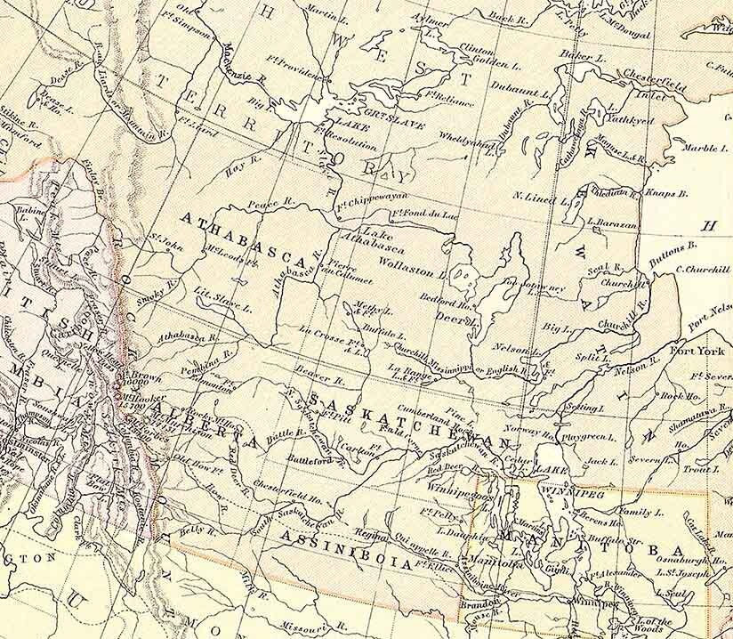 1885 Map of Canada