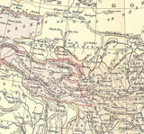 1885 Map of Chinese Empire and Japan