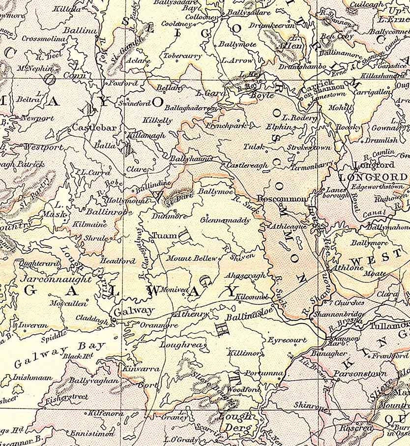 1885 Map of Ireland