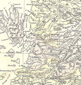 1885 Map of Scotland Orkney and Shetland