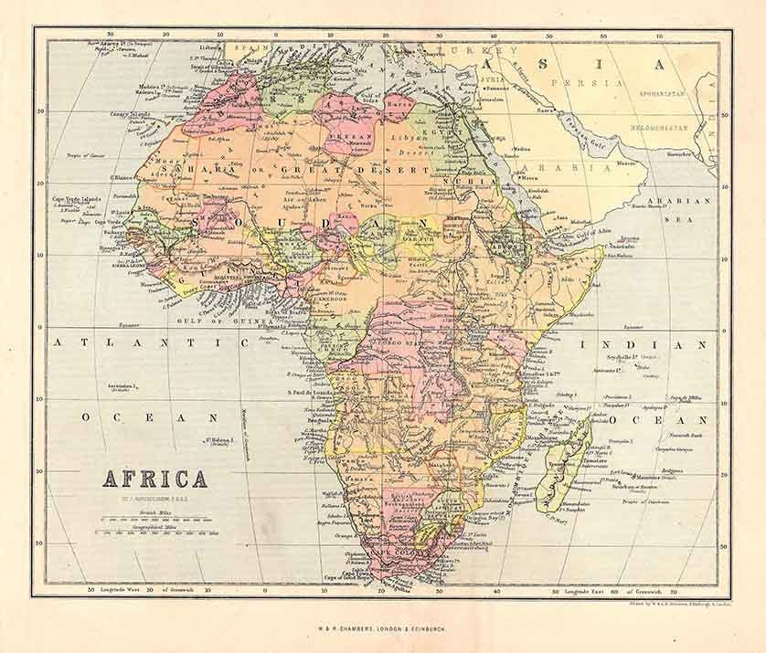 1888 Map of Africa