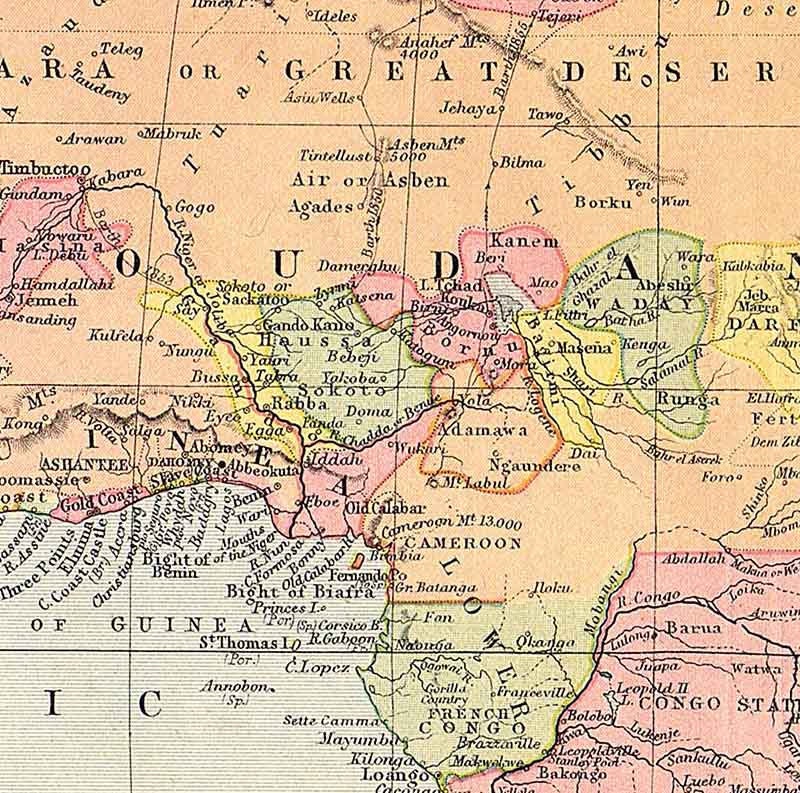 1888 Map of Africa