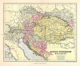 1888 Map of Austro Hungarian Empire