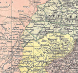 1888 Map of Cape Colony and South Africa