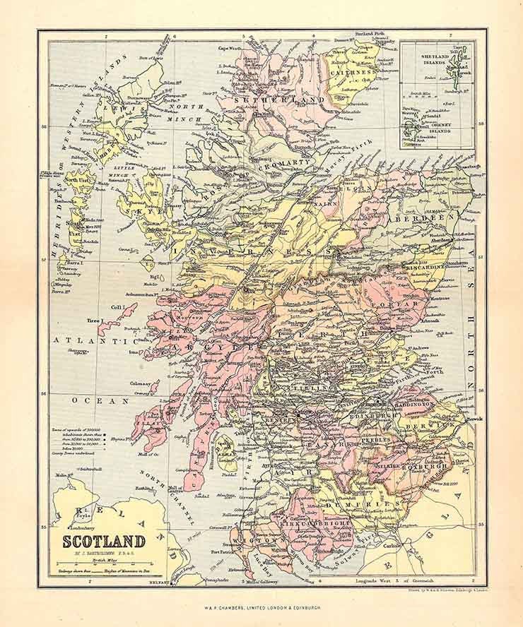 1888 Map of Scotland