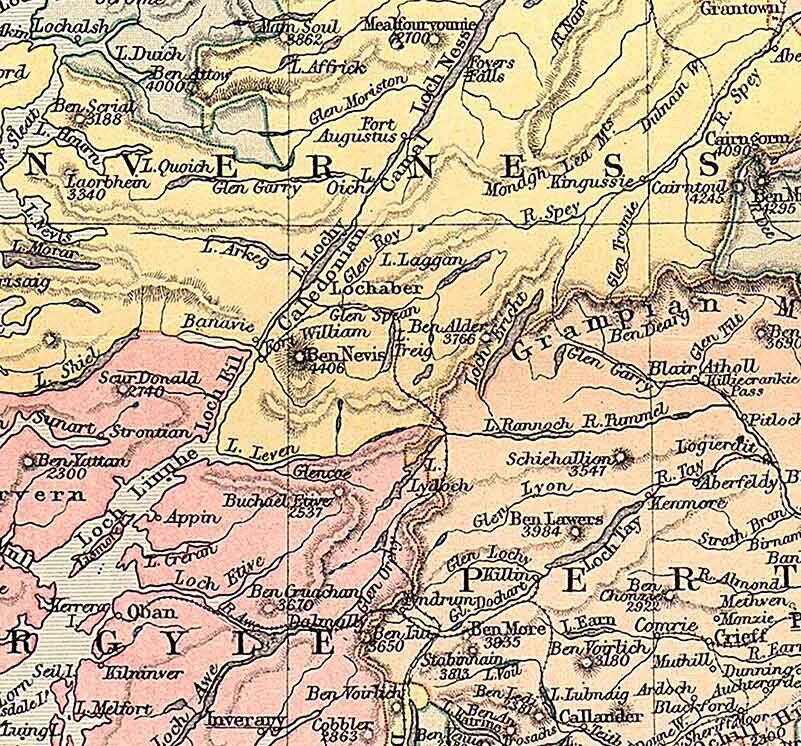 1888 Map of Scotland