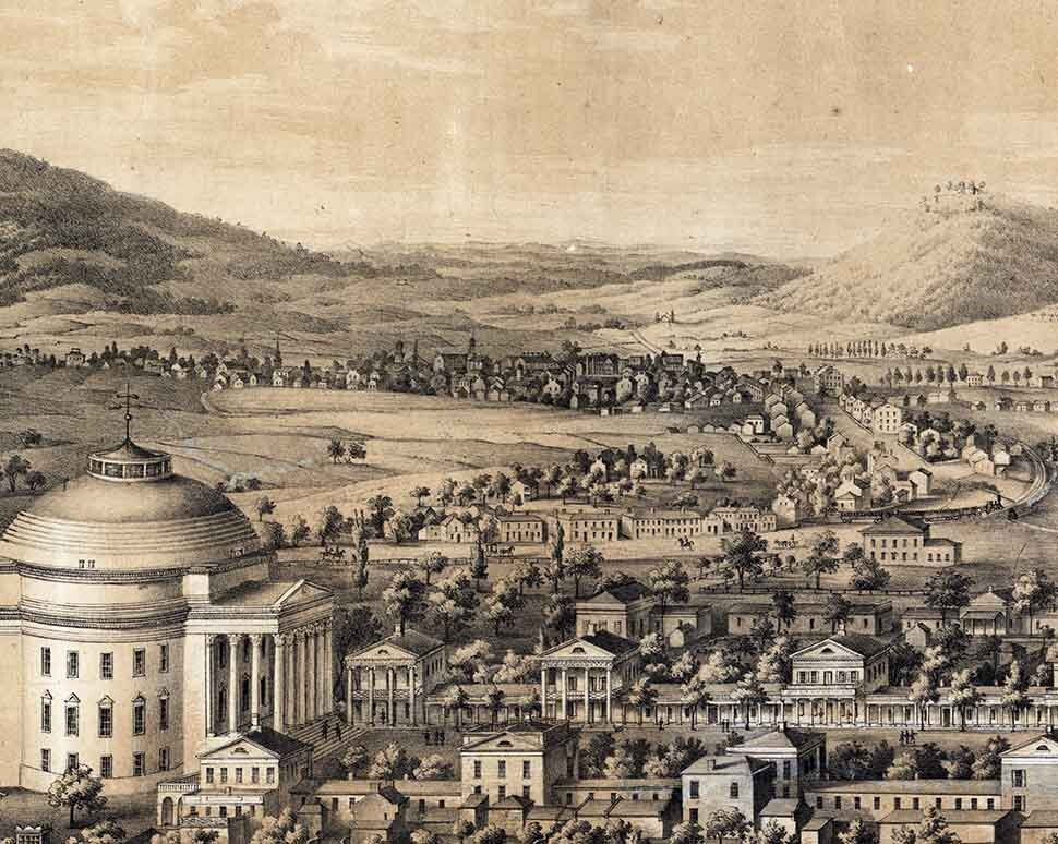 1856 Panoramic View of University of Virginia