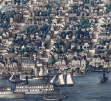 1863 Panoramic Map of Alexandria Virginia