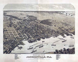 1876 Panoramic Map of Jacksonville Florida