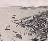 1884 Panoramic Map of Cedar-Key Levy County Florida