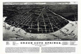 1885 Panoramic Map of Green Cove Springs Clay County Florida