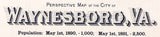 1891 Panoramic Map of Waynesboro Virginia