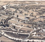 1891 Panoramic Map of Waynesboro Virginia