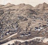 1891 Panoramic Map of Buena Vista Virginia