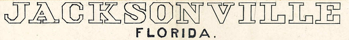 1893 Panoramic Map of Jacksonville Florida