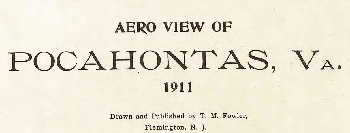 1911 Panoramic Map of Pocahontas Virginia