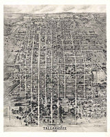 1926 Panoramic Map of Tallahassee Florida