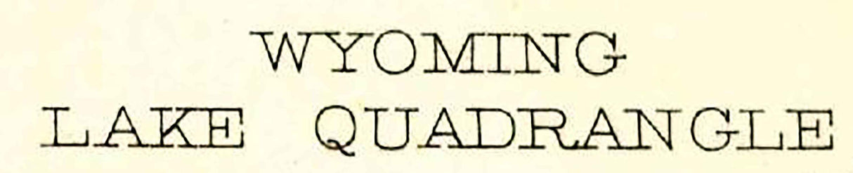 1885 Topo Map of Lake Wyoming Yellowstone Lake