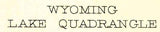 1885 Topo Map of Lake Wyoming Yellowstone Lake
