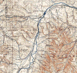 1893 Topo Map of Livingston Montana Absaroka National Forest Crazy Mountains