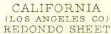 1896 Topo Map of Redondo California San Pedro Los Palos Verdes