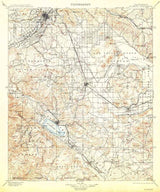 1901 Topo Map of Elsinore California Cleveland National Forest