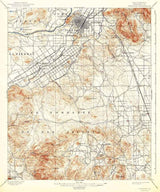 1901 Topo Map of Riverside California El Sobrante De San Jacinto