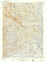 1907 Topo Map of Gros Ventre Wyoming