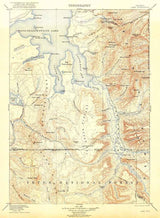 1911 Topo Map of Lake Wyoming Yellowstone National Park