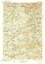 1911 Topo Map of Lolo Idaho Bitterroot Mountains
