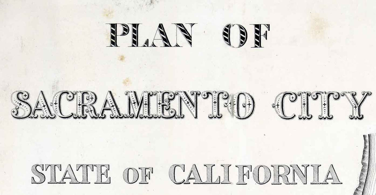 1850 Map of Sacramento California