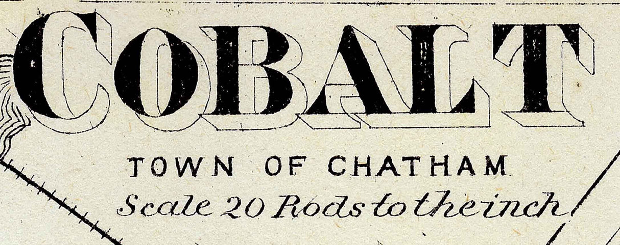 1874 Map of Cobalt Middlesex County Connecticut