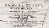 1876 Farm Line Map of Haskell County Texas