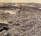 1882 Panoramic Map of Schenectady New York