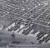 1889 Panoramic Map of Muskegon Michigan