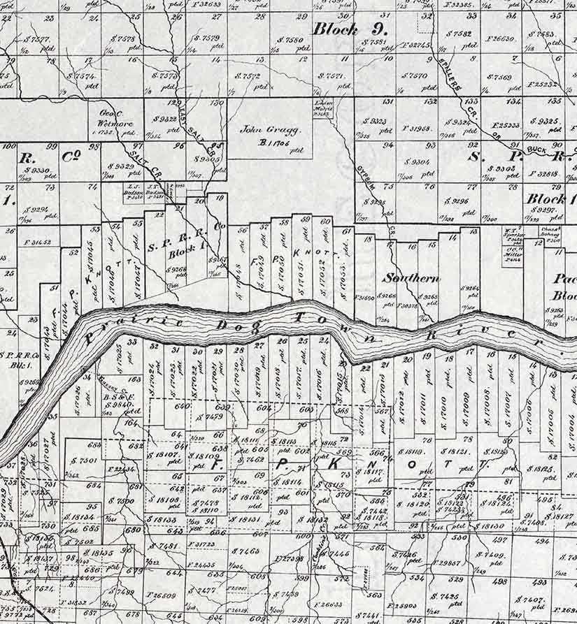 1892 Farm Line Map of Childress County Texas