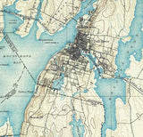 1893 Topo Map of Fall River Massachusetts Quad