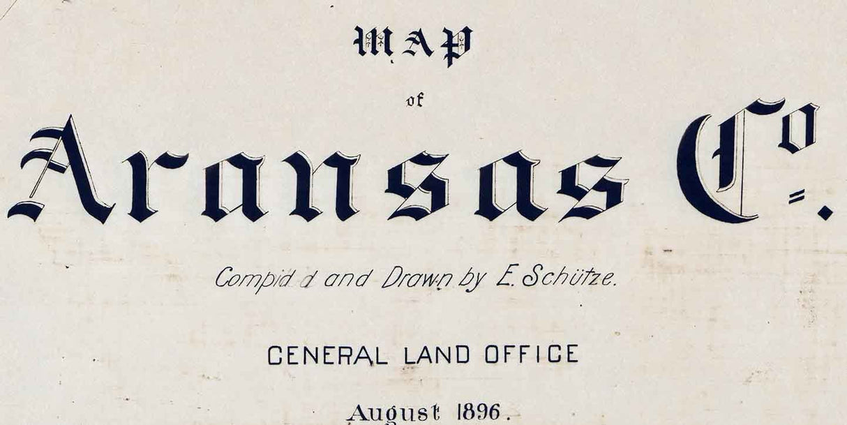 1896 Farm Line Map of Aransas County Texas