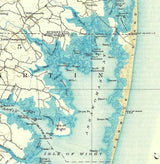 1901 Topo Map of Ocean City Maryland Quadrangle