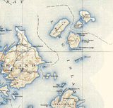 1904 Topo Map of Swan Island Maine Quad