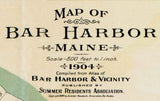 1904 Town Map of Bar Harbor Maine