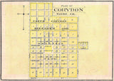 1875 Map of Corydon Wayne County Iowa