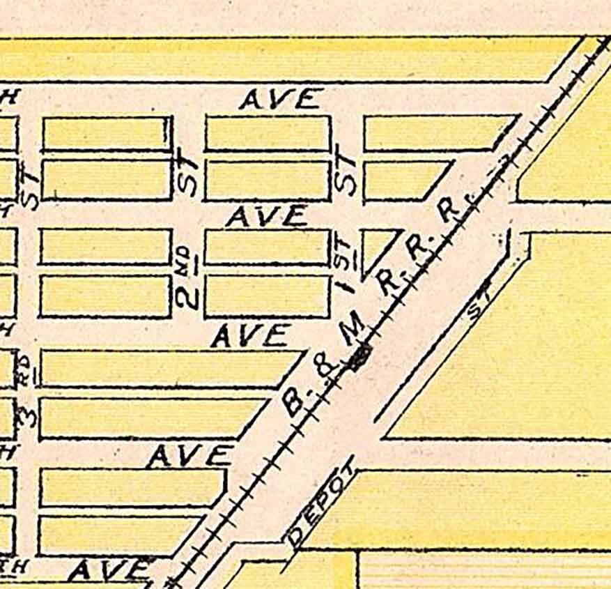 1875 Map of Prescott Adam County Iowa